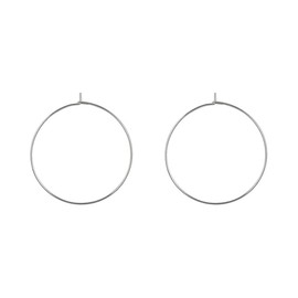 925 Sterling Silver Thin Wire Hoop Earrings - Super Lightweight Hypoallergenic Jewellery for Women & Teens, Minimalist Round Huggie Hoops (1.5-3.5cm) in Gift Pouch (Silver, 2.0 cm)
