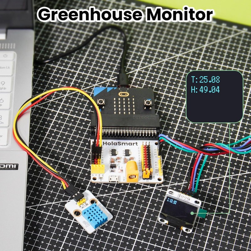 HolaSmart Micro:bit Smart Farm Learning Kit with 16 Progressive STEM