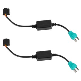 YEEGO DIRECT H4 HB2 9003 LED Headlight Decoder Anti-Flicker Harness Error Free Resistor Wiring Canbus Adapter Flash Warning Canceller Capacitor for Jeep Wrangler JK JL TJ LJ (2 Pack)