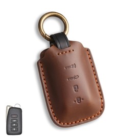 Rulansda Fits The Remote for Lexus Key fob Cover Perfectly, Compatible with 2013-2021 ES250 ES300h ES350 NX250 NX350 RX350 UX250h UX300h LX570 RC350 GS350 4 Button Key case Shell Accessories/Brown