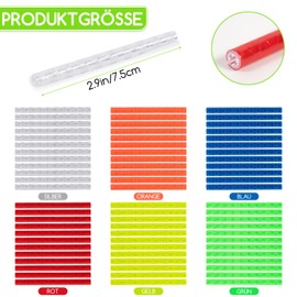Bafiwu Bicycle Reflectors Set, 72 Pieces Colourful Bicycle Reflectors Spokes, 42 Fluorescent Green Reflectors Stickers, 360° Visibility Spoke Reflectors, Bike Accessories