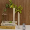 SEHNSY Set of 4 Ivory LED Flameless Taper Candles with