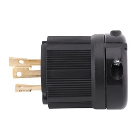 NEMA L6-30P 30A 250V Twist Lock Male Plug USA 3 Pole Industrial Grade Grounding 3-Prong Power Generator Plug US 3-Pole Power Plug Black