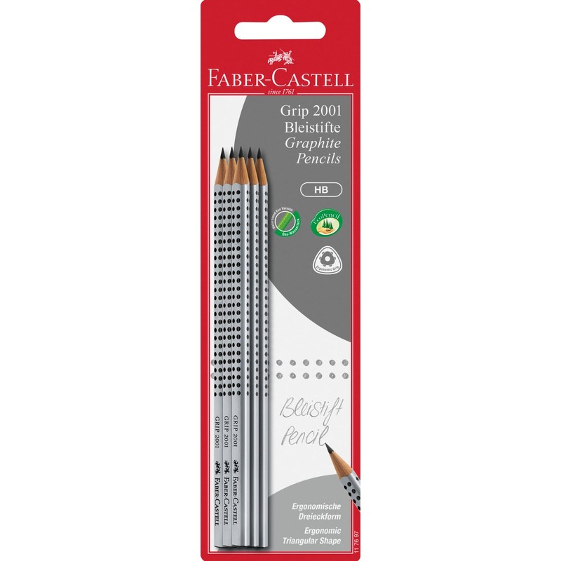 FABER-CASTELL 205078 Writing Set with 6 HB Pencils and Beetle