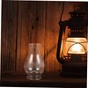 BIUDECO Elegant Retro Oil Lamp Shade Glass Chimney Windproof Cap