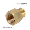 CO2 Bottle Tank W21.8 CGA320 Adapter Converter for Aquarium (CGA320