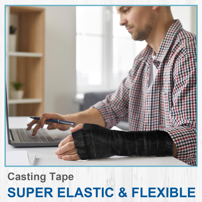 TrelaCo 10 Pcs Cast Tape Fiberglass Casting Tape, 2" x