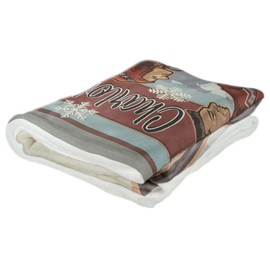 Northwest Art Mall Charlotte Pass Australia Skiers Ultra Fleece Bed Sofa Travel Cozy Blanket from Travel Artwork by Artist Paul A. Lanquist 50" x 60".