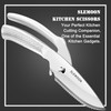 SLEMOON Heavy Duty Kitchen Shears for Food,All Stainless Steel Super