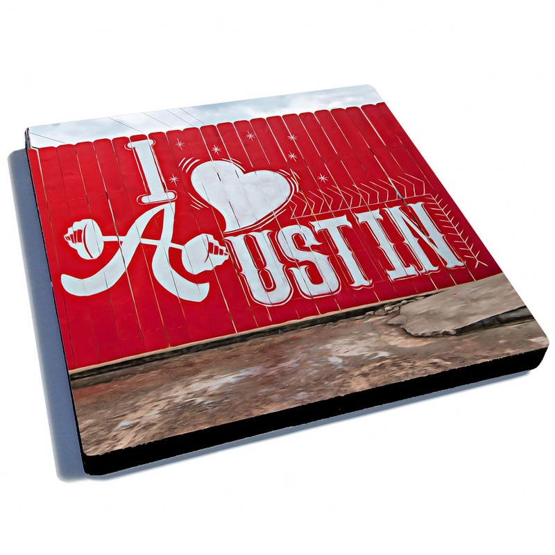 EXIT82ART - Rubber Drink Coasters (Set of 6). Austin, Texas