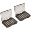 PATIKIL Fishing Lure Storage Box 2 Pack Plastic Two Sided