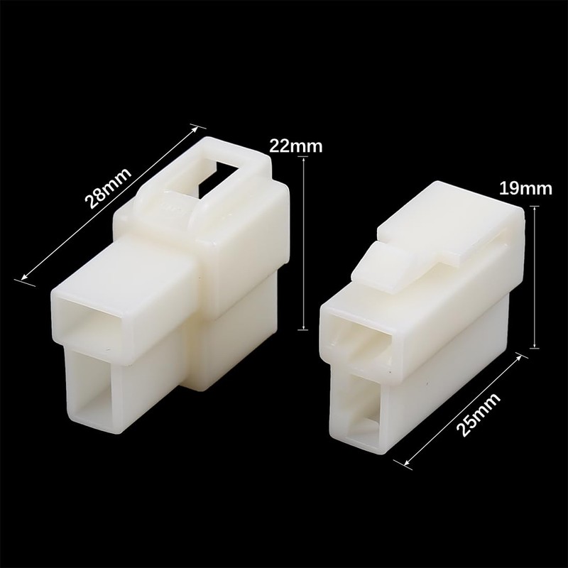 X AUTOHAUX 20 Sets 6.3mm 2 Pin Car Automotive Electrical