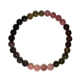 Turmalin Armband | Turmalin bunt Kugel 6mm Armband | Edelstein Schmuck Armband