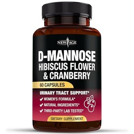 D-Mannose with Cranberry & Hibiscus - High Strength for Urinary Tract Health - Supplement for Women - Bladder, Liver & Microflora Support - Made in USA - Vegan, 60 Capsules
