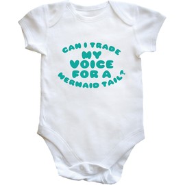 Hippowarehouse Can i trade my voice for a mermaids tail baby vest bodysuit (short sleeve) boys girls