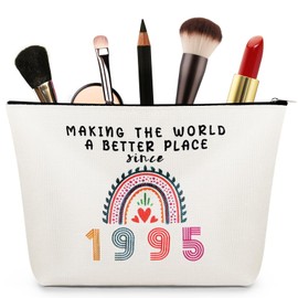 Aucuu Women's Cosmetic Bag, Birthday Makeup Bag, Makeup Bag, Portable Makeup Bag, Multi-Purpose Makeup Bag, Gifts for Birthday, Women, Mothers, Best Friends and Bridesmaids, #4 1995, 1