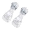 2Pcs Acrylic Manual Grinder Transparent Pepper Salt Mill Spice Jar