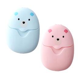 SUPVOX 2pack Portable Soap Flakes Mini Travel Toiletry Bath Soap Sheets for Hand Washing