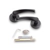 Infinity Decor Pair of Twisted Lever Latch Door Handles on