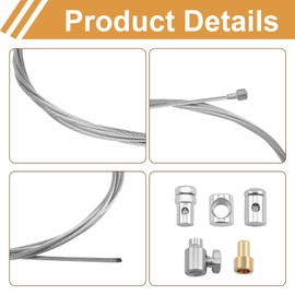 2 Pieces 2 Metre Bowden Cable Universal Repair Kit with 9 Nipples Gear Cable Throttle Cable Clutch Cable Emergency Repair Kit for Motorcycles Moped Bicycles Scooter Offroad MX Diameter 1.5 mm and