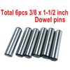 ZDingTech 6PCS 3/8 x 1-1/2 Dowel Pins,3/8 inch x 1-1/2