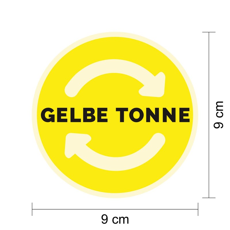 deformaze Sticker Set Residual Waste Paper Yellow Bin Sticker Rubbish