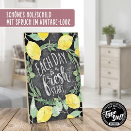 TypeStoff HS-01190 Wooden Sign with Saying - Motivation - Vintage Look with Quote as Gift and Decoration on New Beginning Theme