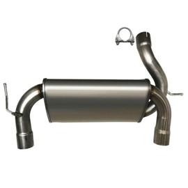 Northeastern Exhaust | Stainless Steel Direct Fit Axle-Back Rear Exhaust Muffler Compatible for Jeep Wrangler 2007-2017 3.8L 3.6L | Free Clamp Included | Automotive Replacement Part