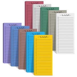 Censen 10 Pack 500 Sheets to Do List Notes Daily Checklist Notepads with 50 Sheets Each Undated Memo Pad Color Block Shopping List Pad Weekly Plan Notepad Organizer Planners (Assorted Color,Lined)
