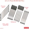 Slim Ballpoint Pens, BLACK, Pack of 20, Fine Point (0.7mm),