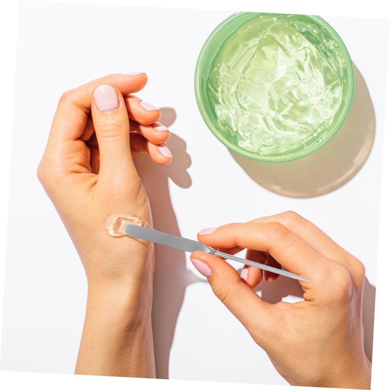 Baluue Stainless Steel Makeup Mixing Spatula Multifunctional Foundation and Nail