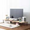 Dual Monitor Stand Riser,Computer Monitor Stands for 2 Monitors,Wood Desktop