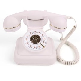 Audio Guest Book Wedding Phone, Audio Guest Book Record Customized Audio Messages Guest Book Alternatives Classic Retro Phone for Parties Birthdays Rentals Confessions Special Occasions(White)