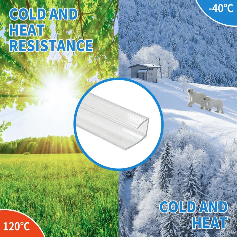 XISOCO 10 PCS Polycarbonate Greenhouse U Connector Profile 4ft Length