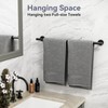 Bubxo Matte Black Towel Bar Set, 24 Inch Bathroom Hardware
