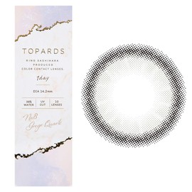 カラコン TOPARDS トパーズ 指原莉乃 さっしー ワンデー 10枚入り グレージュクォーツ（度あり）[-10.00]