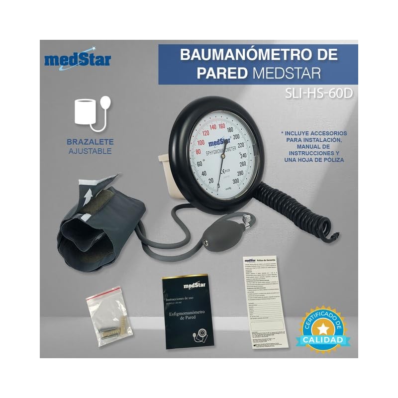 MEDSTAR | Baumanómetro Aneroide de Pared para Adulto