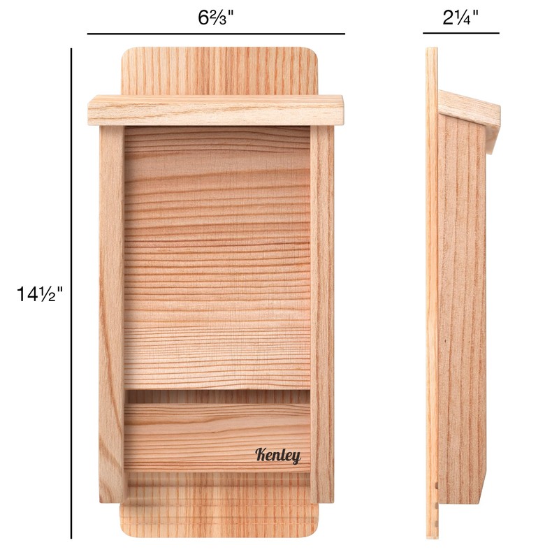 Kenley Bat House - Outdoor Bat Box Shelter with Large