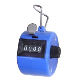ZGLUZP Blue Hand Tally Counter 4 Digit Number Dual Clicker Golf Handy ConvenientBaseball Counter Compact Hand Metal Tally Clicker with 4 Digit Display Size Portable Mechanical for Sports