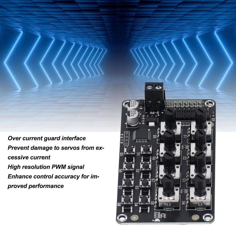 Rotating Knob 8 Channel Servo Controller Control Board with High