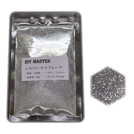 DIY MASTER Silver Glitter Flakes 0.1mm 50g