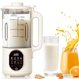 50oz Nut Milk Maker 10 in 1 Automatic Plant Based Milk Maker Delay Start Boil Water Keep Warm Auto Clean ForJuice Soy Milkcolor: Beige