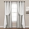 Lush Decor Sheer Grommet Curtains Panel with Insulated Blackout Lining,