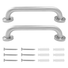 SOVNSG 2 Pack Silver Safety Grab Bar, Stainless Steel Bathroom Grab Bar Shower Bath Handle, Handicap Hand-Rail Support for Bathroom Bathtub Toilet/Elderly Seniors Pregnant Children