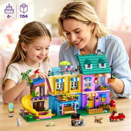 HOGOKIDS Girl Friends Family House Building Toy with Light for Girls & Boys