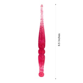 Ommi Ergonomic Handle Crochet Hooks | Handcrafted 7’’ Crochet Hook | Knitting Needle, Craft Yarn Weave | Best Gift! (Pink Glitter) (6.5 mm)