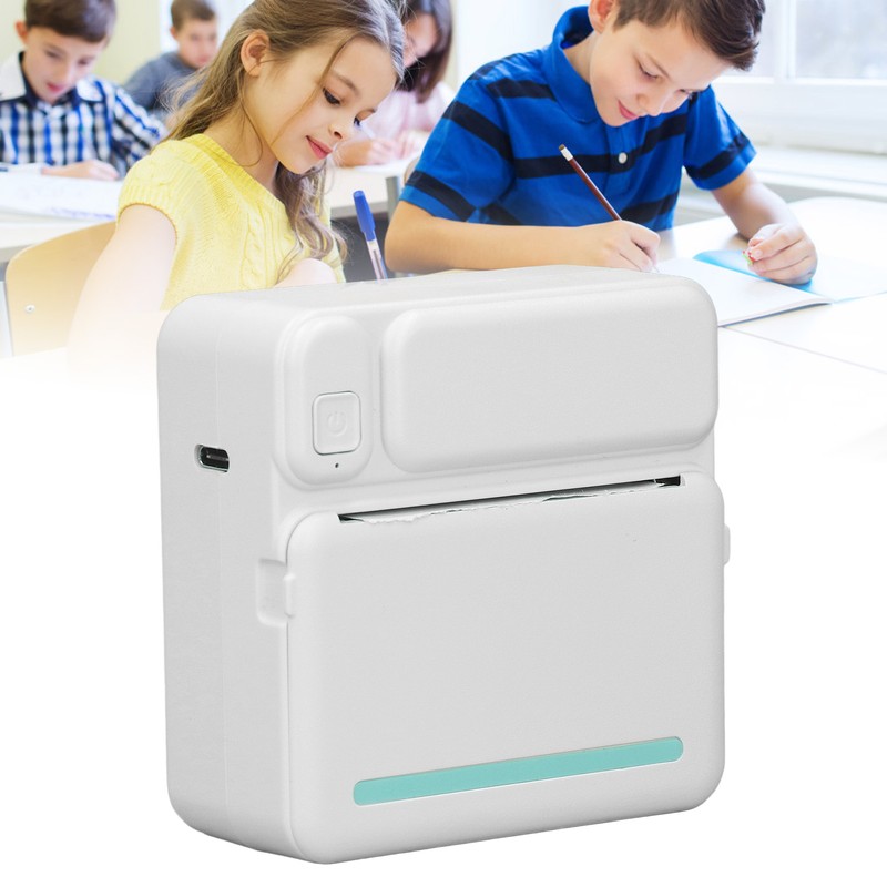 Mini Thermal Printer HD Print 200dpi Resolution Inkless Rechargeable Portable