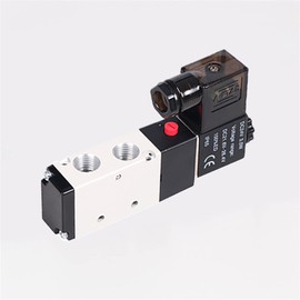 QQAMOGNNK 4V110-06 4V210-08 4V310-10 4V410-15 Electromagnetic 2 Position 5 Way Pneumatic Air Valves 1/4 DC12V DC24V Solenoid Valve 5/2 1Pcs(DC12V,4V310-10)
