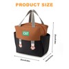 Insulated Lunch Bag with Foil Layer - Double Side Pockets,