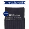 Gunze Business Socks, Men's POLO Polo, Flat Ribbe, One Point,